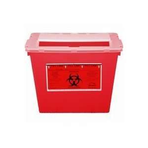  2 Gallon Disposable Sharps Container   Red: Health 