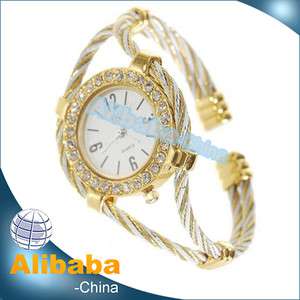 Beautiful Bracelet Style Ladys Crystal Wrist Watch  