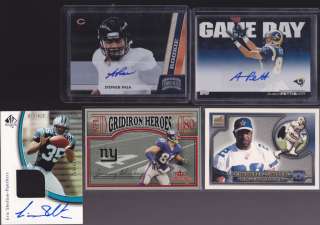   NFL NBA MLB SPORTS CARD COLLECTION LOT AUTOS GAME USED RC STAR 1DAY