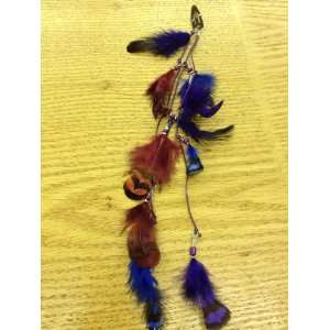   New Fashion long Feather Hair Clip By Blue Red Color 