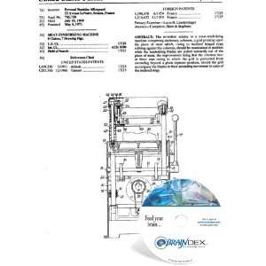    NEW Patent CD for MEAT TENDERIZING MACHINE 