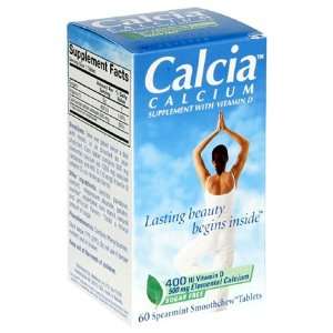 Calcia Calcium Supplement Tablets with Vitamin D, Spearmint, 500 mg 