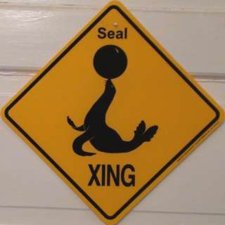 SEAL Crossing XING Yellow Street Road SIGN  