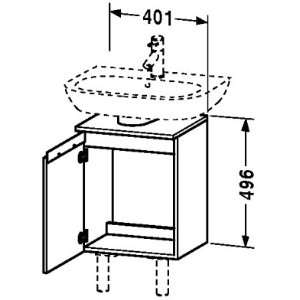  Duravit Vanities 9854 L R Vanity Unit DXW 360X401 Red High 