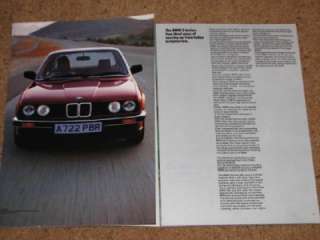 1983 BMW 3 SERIES BROCHURE (E30) inc BAUR CONVERTIBLE  