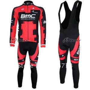   thermal fleece long sleeve cycling jerseys and bib pants cycling wear