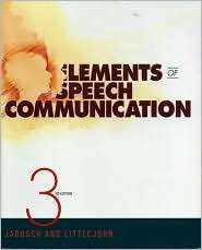 Elements of Speech Communication, (0939693372), David M. Jabusch 