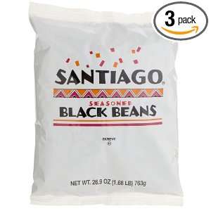 Santiago Seasoned Black Beans, 26.9 Ounce Packages (Pack of 3)  