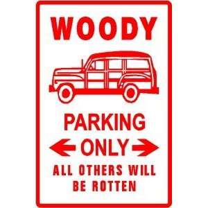  WOODY PARKING car classic collect hobby sign