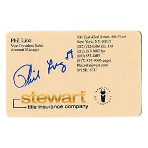   Signed Stewart Title Insurance Company Business Card 