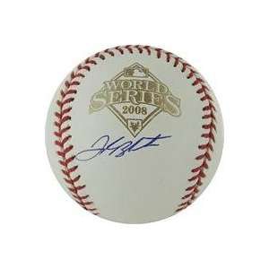 Joe Blanton autographed 2008 World Series Baseball:  Sports 