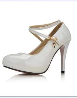 New Arrival Fashion Buckle Embellished High Heel Pumps White Women 