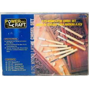    PowerCraft WLC8 8 Piece Wood Lathe Chisel Set: Home Improvement