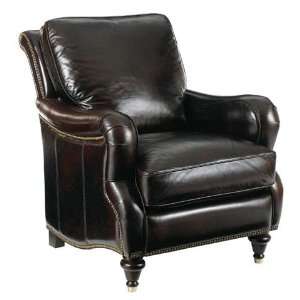    Comfortable Leather Accent Chair with Wood Legs Furniture & Decor