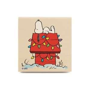   Peanuts Wood Mounted Rubber Stamp: Decorated Dog House: Home & Kitchen