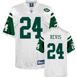 Mens Darrelle Revis New York Jets White Jersey Stitched Name & Number 