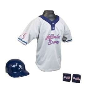 Atlanta Braves Baseball Kids Helmet and Jersey Set:  Sports 