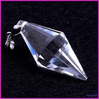 DT clear quartz crystal point pendant healing Divination dowsing 