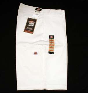 White Dickies Multi Use Pocket 13 Utility Work Short Shorts Loose Fit 