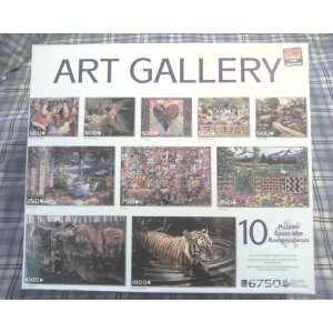  ART GALLERY    10 JIGSAW PUZZLES/6750 PIECES by 10 