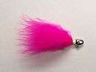 OZ. HOT PINK MARABOU JIGS WITH NICKEL PLATED HEADS