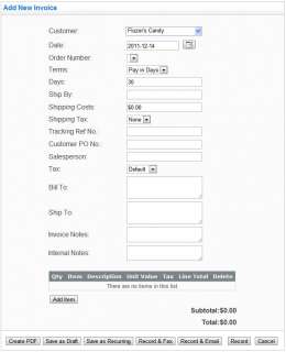 Create new invoices from the Express Invoice applicationdirectly or 