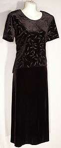   Velvet Tea Length Dress w/Sparkles Size 10P2368  