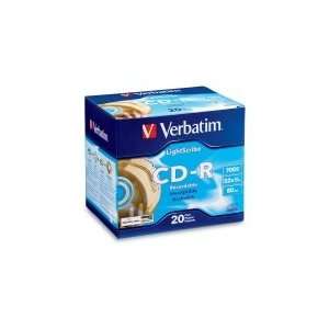  Verbatim LightScribe 52x CD R Media Electronics