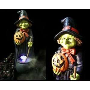  Halloween Witch Mister Witch and Cauldron Figurine