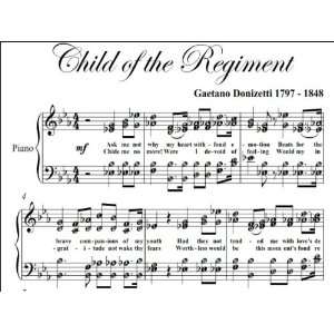   Regiment Donizetti Intermediate Piano Sheet Music Gaetano Donizetti