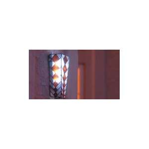  Conical Shaped Pattern Wireless Sconce   Amber