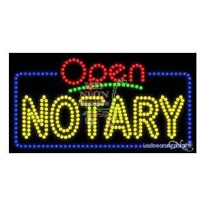  Notary LED Business Sign 17 Tall x 32 Wide x 1 Deep 