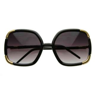 Celebrity Square Oversize LA TMZ Sunglasses 2597 Black  