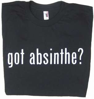 Got Absinthe? Mens Black Alcohol T Shirt NEW sz L  