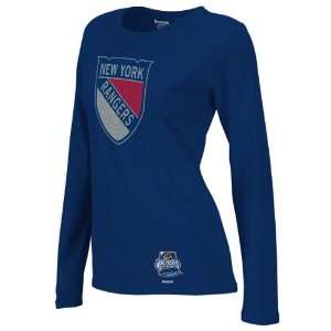 New York Rangers Winter Classic 2012 Navy Blue Reebok Sequin Logo T 