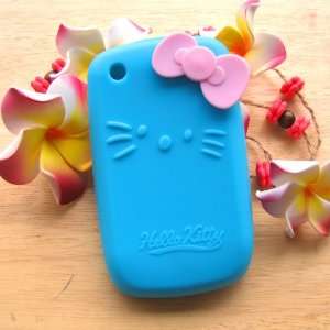  Hello Kitty blue Silicone with bow Cover Case for 