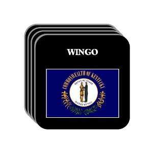 US State Flag   WINGO, Kentucky (KY) Set of 4 Mini Mousepad Coasters