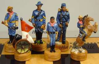 INDIANS vs BUFFALO SOLDIERS set of chess men NEW  