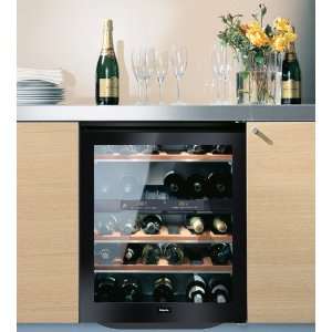   Miele Under Counter Wine Storage   Black Glass: Kitchen & Dining