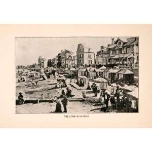  1905 Print Villers Sur Mer Gambling Beachscape Buildings 