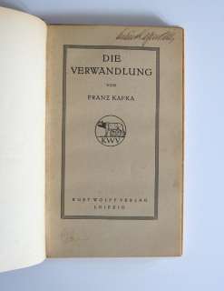   edition of The Metamorphosis (Die Verwandlung) by Franz Kafka  