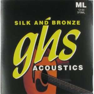 GHS Acoustic Guitar Silk & Bronze Medium Lt. 6 Strings, .012   .054 