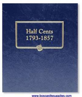Whitman US Coin Album (9109) Half Cents 1793 1857  