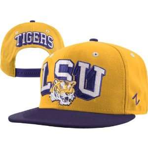 LSU Tigers Blockbuster Adjustable Snapback Hat:  Sports 