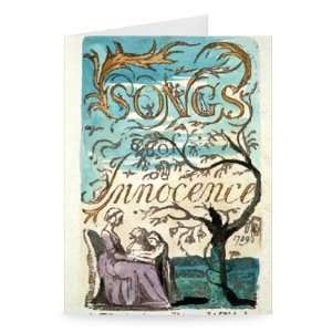 Songs of Innocence, title page by William   Greeting Card (Pack of 2 
