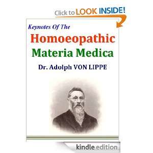 Keynotes Of The Homoeopathic Materia Medica Adolph VON LIPPE  