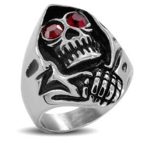   Eyed Grim Reaper Wide Cast Ring   Size 11: West Coast Jewelry: Jewelry