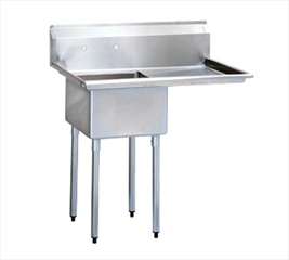 NEW TURBO COMMERCIAL 1 COMPARTMENT SINK 1 R DRAINBOARD  