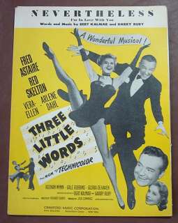 THREE LITTLE WORDS/1931 Sheet Music/FRED ASTAIRE  