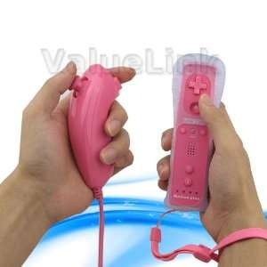   Nunchuck Controller for Wii 2 in 1 pink with built in Motion Plus